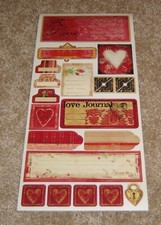 Sandylion Sticker Sheet  Valentine/Love Journal Tags/corners