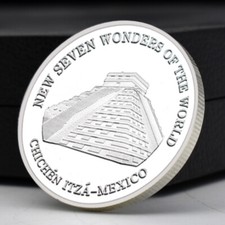 Nueva moneda de plata Chichén Itzá 2007 de las Siete Maravillas del Mundo Medalla de recuerdo de México