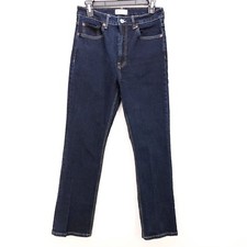 Zara Womens Jeans Straight Leg Size 6 Dark Wash Denim Pants High Rise