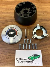 Comfort Grip or Wood Steering Wheel Install Kit Cushion 3-Spoke 67-68 Chevy cars