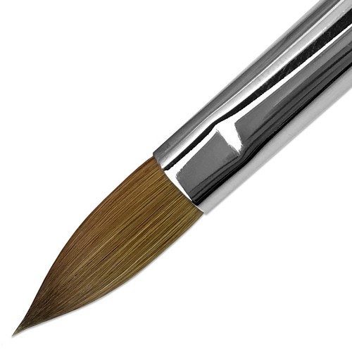 USA 100% Pure Kolinsky Acrylic Crimped Nail Brush Size 6 8 10 12 14 16 18 20 22 - Picture 14 of 46