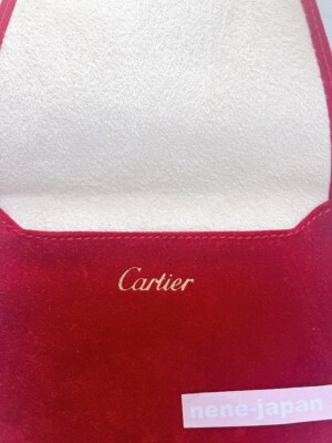 Cartier Suede Travel Watch Case Jewelry Pouch Bordeaux Red soft