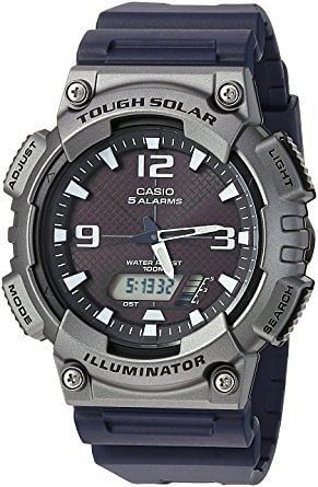 Casio Men's 'Tough Solar' Quartz Resin Casual Watch, Color Black (Model: AQ-S...