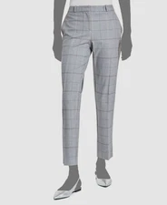 Hugo Boss Women's Gray Windowpane Tachy Stretch Ankle Dress Pants Size 4