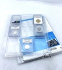 4 ALBUM PAGES FOR CERTIFIED COIN SLABS FROM PCGS NGC ANACS / BINDER PAGES   #Lh