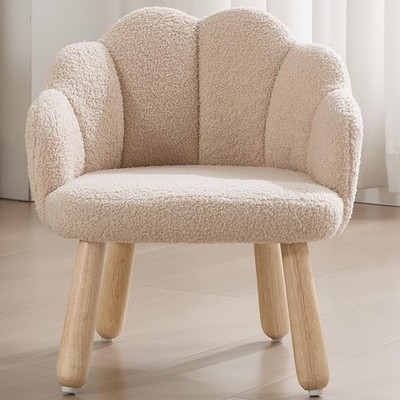 Kid Chair, Toddler Chairs Comfy Sherpa Kids Table Chair, Wood Toddler Couch