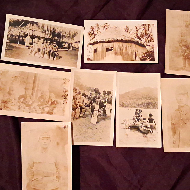 Ww2 1944 New Guinea, Luna Higaturu, Japanese P.O.W. 8 LOT ORIGINAL PHOTOS