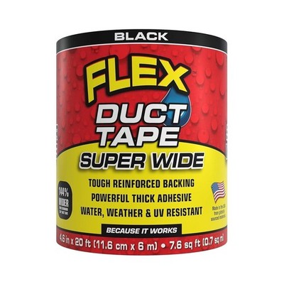 Flex super breites schwarzes Klebeband - 4,6 Zoll x 20 Fuß