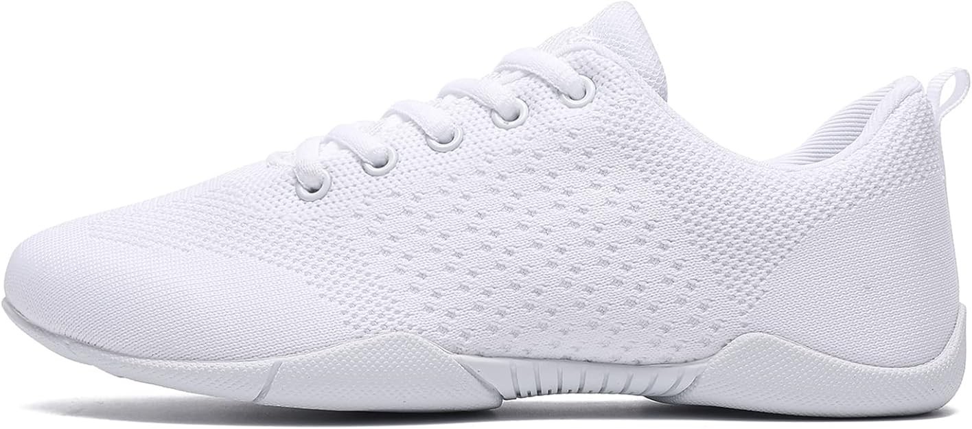 Youth Cheer Shoes Girls White Cheerleading Shoes Dance Athle