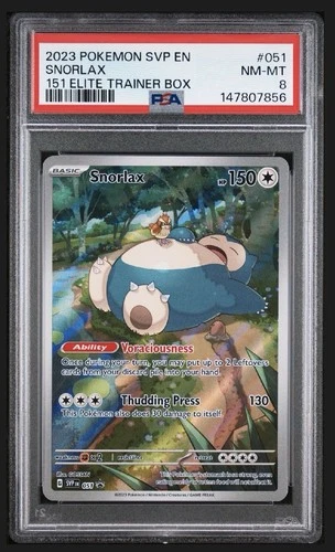 Pokémon Snorlax 051 SVP Scarlet & Violet Promo Holo 2023 PSA 8