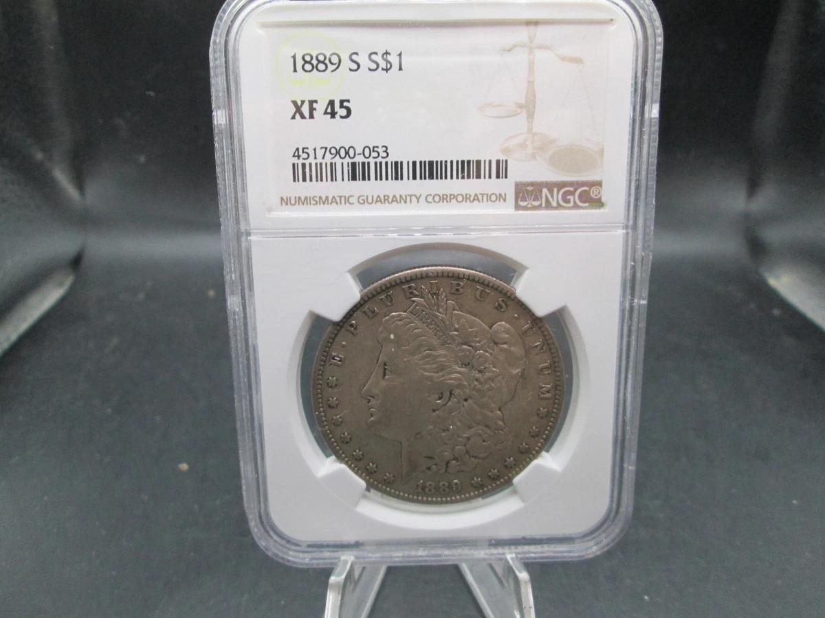 フランス　デニール銀貨（1170〜1245年）NGC XF45（XF:極美品） Silver XF 45 Graded 1889 Year Morgan US Dollars (1878-1921) for