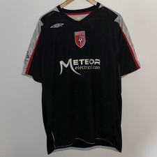 Umbro Derry City Football Jersey Black Red Away Kit 2006 2007 Shirt Size XL