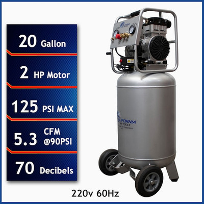California Air Tools 20-Gallon Portable Electric 125 PSI Vertical Air Compressor