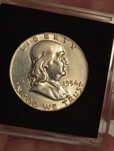 1954 Franklin Half Dollar Proof Uncirculated Cameo Camaro US Silver Coin