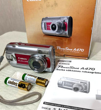 Canon PowerShot A470 7.1 MP Digital Camera with 3.4x Optical Zoom(Red)