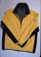 VTG 90s NAUTICA COMPETITION Long Sleeve Full Zip Fleece Pullover Yellow L
