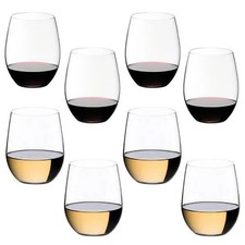 Image of Riedel O Set of 8 Cabernet / Merlot & Viognier / Chardonnay Wine Glasses