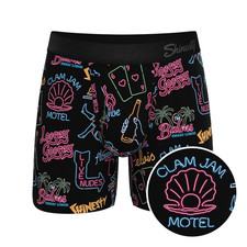 Shinesty "The Neon Dream" Vegas Signs Ball Hammock Pouch Underwear with Fly