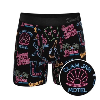 Shinesty ''The Neon Dream'' Vegas Signs Ball Hammock  Pouch Underwear with Fly