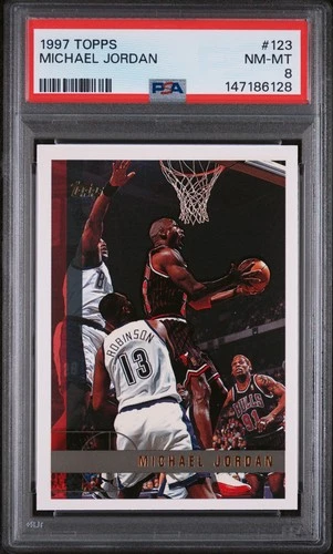 1997 TOPPS #123 MICHAEL JORDAN PSA 8