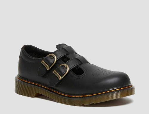 Dr. Martens Doc 8065 J Smooth Leather Mary Jane Girls Youth Hook and Loop