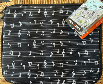 Yak Pak Case Tablet Bible iPad Padded Sleeve Holder 9'' Zipper Music Notes