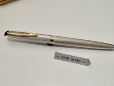 Fountain Pen WATERMAN C/F CF in STERLING SILVER barley corn with 18k gold NIB