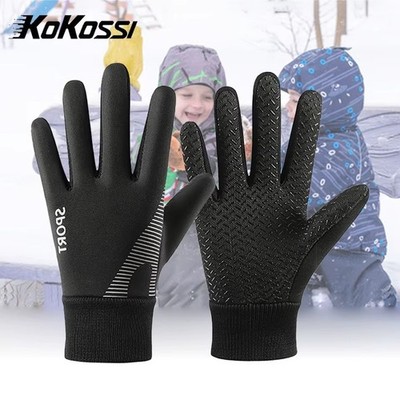 Kids Easy-On Winter Gloves   Warm Touchscreen Gloves for Boys Girls