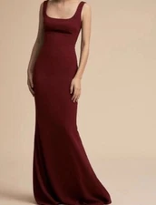 Katie May Lucy Gown Dress Square Neck Burgundy Women’s Size 12
