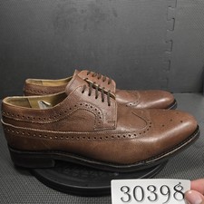Samuel Windsor Shoes Mens Size 14 Brogue Oxford Pebble Leather Dress Wingtip