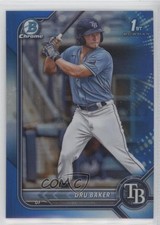 2022 Bowman Chrome Prospects Blue Refractor 97/150 Dru Baker #BCP-176 12yh