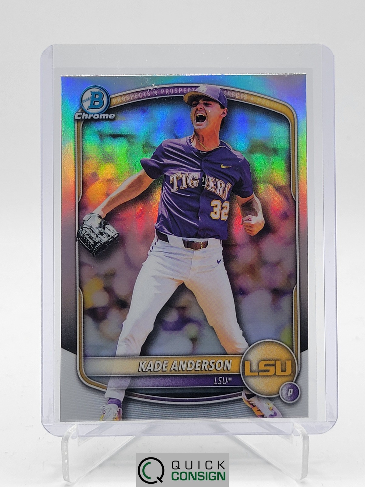 KADE ANDERSON 2025 TOPPS BOWMAN DRAFT CHROME COLLEGE VARIATION REFRACTOR Q4874