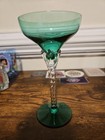Blefeld Emerald Green Glass Cordial Intricate Twisted Stem Vintage — photo 1