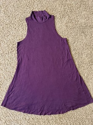 New Socialite Flowy stretchy Dress XS Maroon High Neck Sleeveless