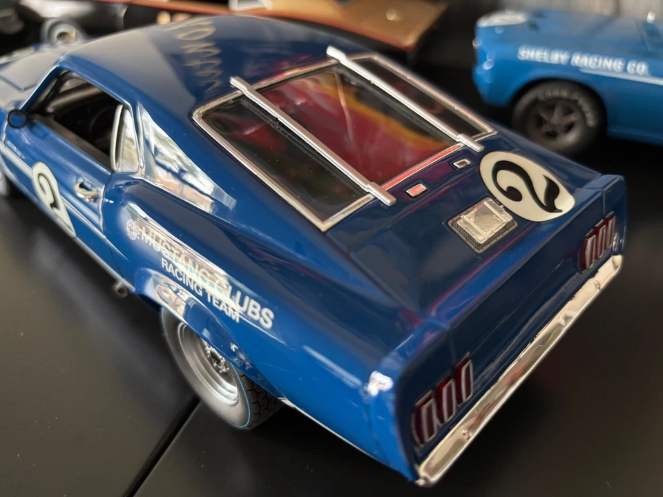 Mustang Boss 302 1969 Dan Gurney #2, serie Trans Am, azul 1/18 de Welly Shelby Foto 3 de 4