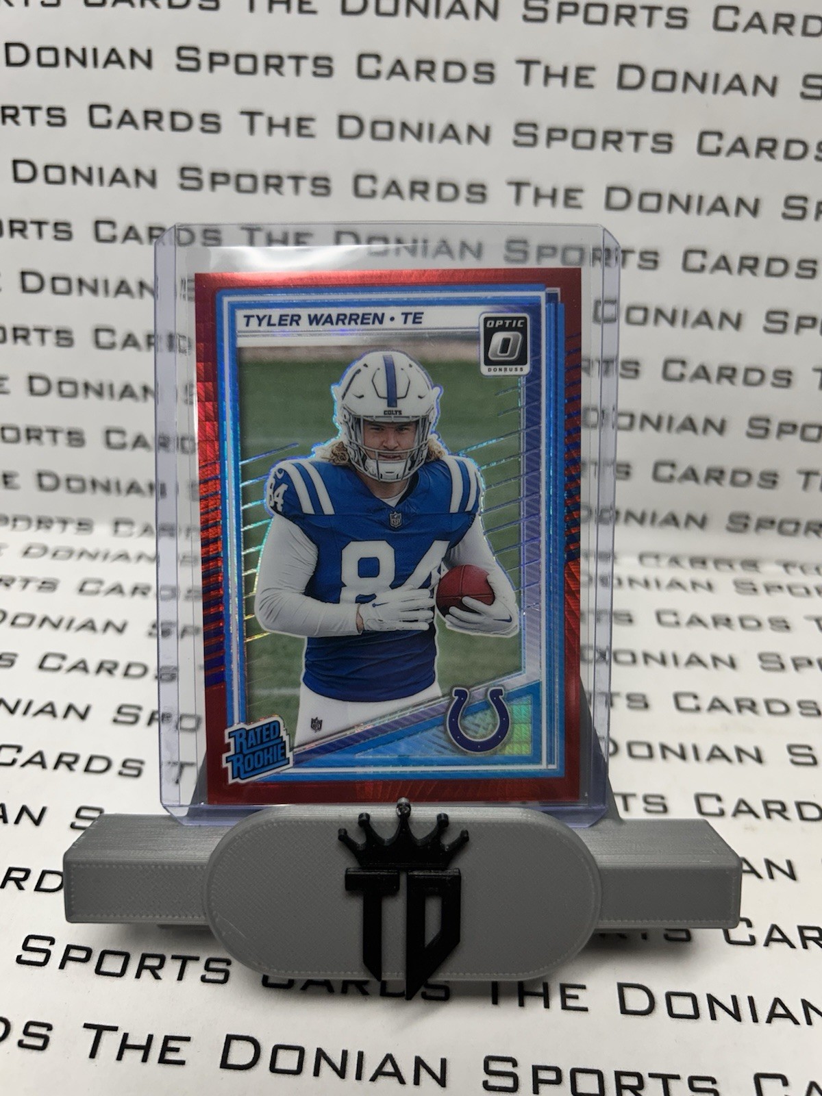 2025 Donruss Optic #234 Tyler Warren Red Hyper RC