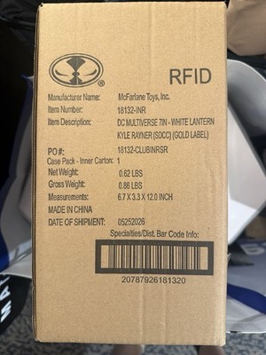 2026 SDCC DC Multiverse Mcfarlane gold label Kyle Rayner White Lantern In Hand