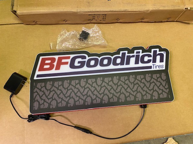 BF Goodrich Lighted Sign, Single Sided (NEW)