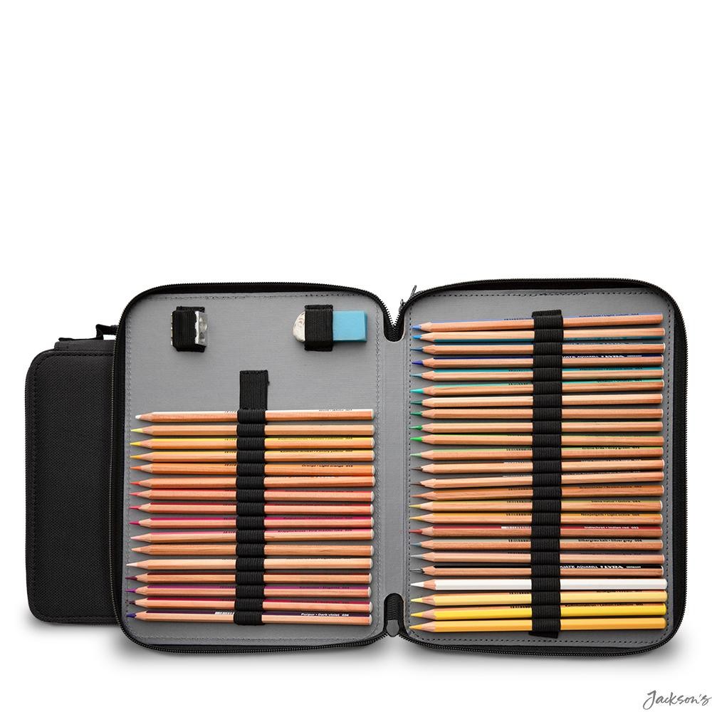 Jackson's : Black Pencil Case : Holds up to 142 Standard Pencils : Storage wi...