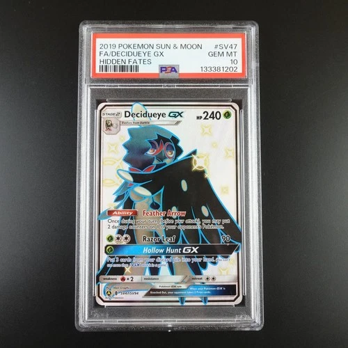 PSA 10 Decidueye GX SV47/SV94 Pokemon Hidden Fates Holo Graded Card
