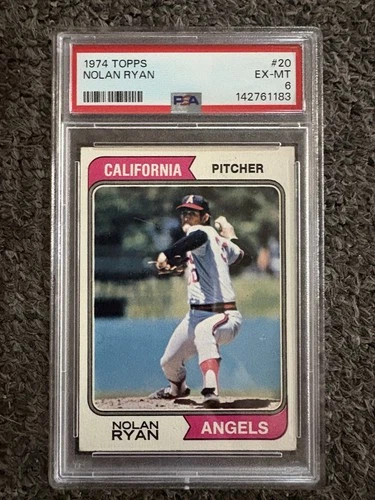 NOLAN RYAN PSA 6 1974 TOPPS CALIFORNIA ANGELS MAJOR LEAGUE BASEBALL CARD