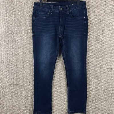 The Perfect Jean NYC Jeans Mens 31x28 Dark Blue Skinny Fit Demin E204