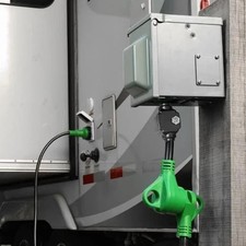 Overload Protector 50 Amp to 30 Amp RV Adapter Cord with Circuit Breaker,