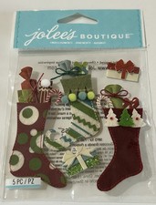 New Jolee s Boutique STUFFED STOCKINGS Christmas Dimensional Stickers