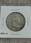 1954S US BENJAMIN FRANKLIN Half Dollar 90% Silver G