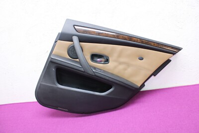 BMW E60 528 535 550 Rear Left Driver Side Leather Door Panel