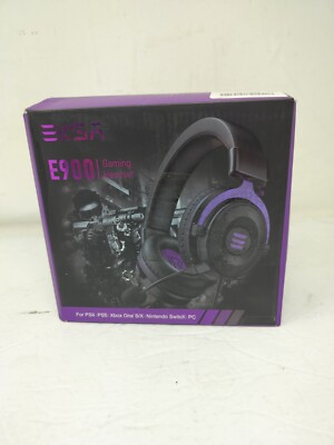 EKSA E900 Black Purple Headband Stereo Wired Gaming Headphones FOR PARTS