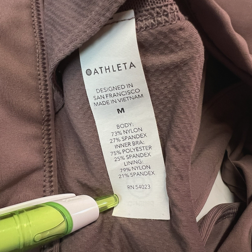 Athleta 2-In-1 Ultimate Support Top Size Medium Brown Purple Sports Bra Tank Top - Picture 8 of 17