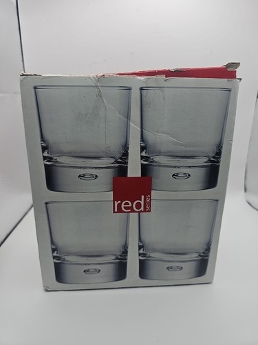 Red Series Bubble 10oz Set Of 4 In Box Home Essentials Bourbon Glasses - Picture 2 of 6