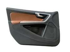 2011 2012 Volvo S60 Interior Door Panel Front Left Black w/ Beechwood Leather